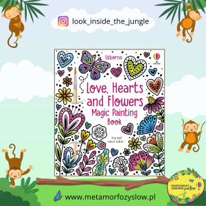 Love, Hearts and Flowers Magic Painting Book