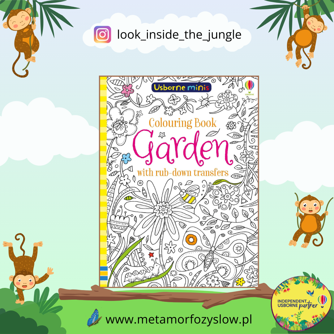 Colouring Book Garden with Rub Downs