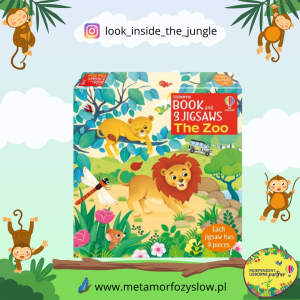 Usborne Book and 3 Jigsaws: The Zoo