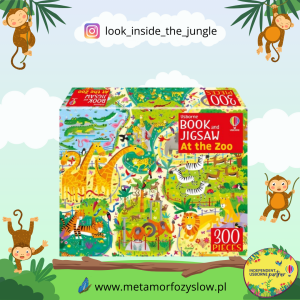 Usborne Book and Jigsaw At the Zoo