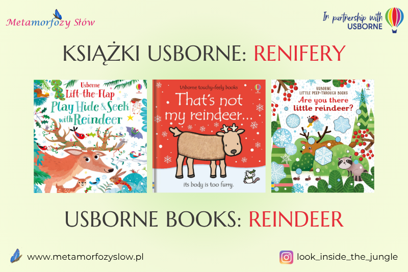 Książki Usborne renifery Usborne Books reindeer